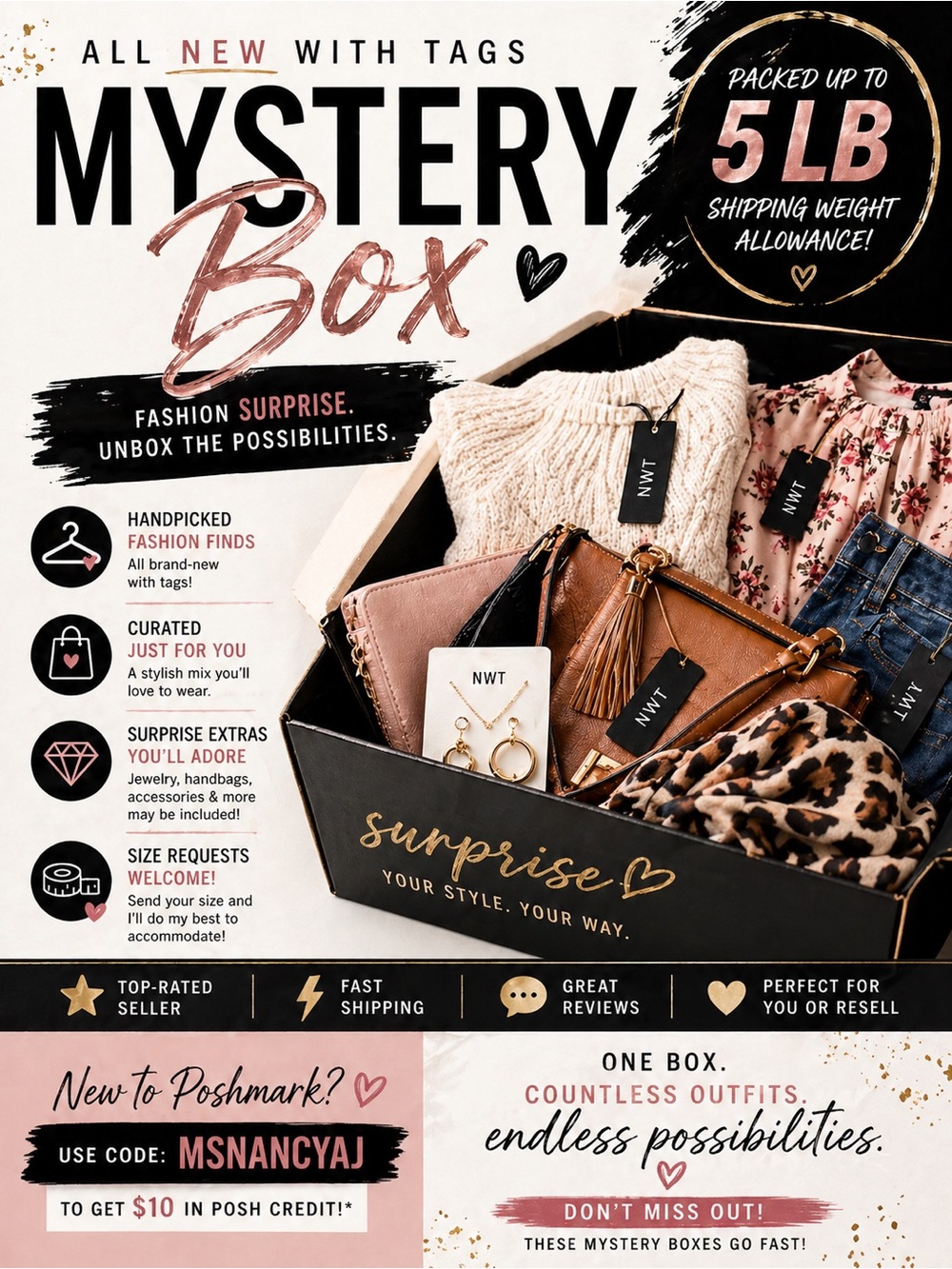 Women’s Athletic Mystery Box – Curated Workout Apparel (Up to 5 lbs!)